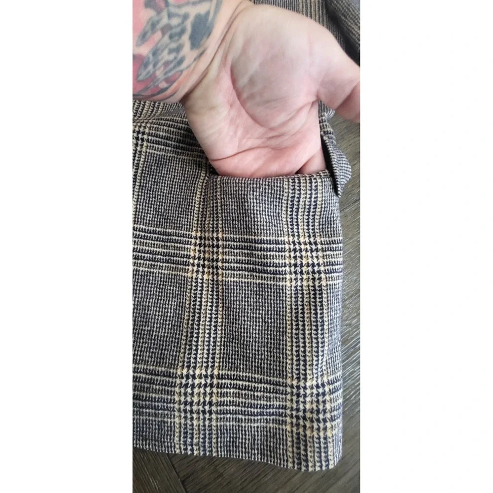 Vintage 60s USA‎ Brenner 100% Cashmere GLEN PLAID BLAZER JACKET 40R 41